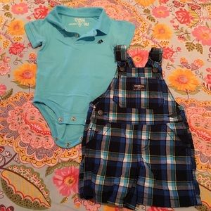 3/25$ OshKosh matching set (blue).  9m